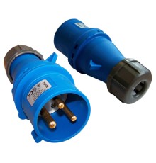 Вилка Lanmaster LAN-IEC-309-32A1P/M IEC 309 32A 250V blue