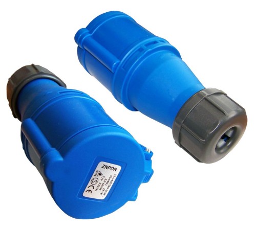Вилка Lanmaster LAN-IEC-309-32A1P/M IEC 309 32A 250V blue
