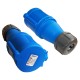 Вилка Lanmaster LAN-IEC-309-32A1P/M IEC 309 32A 250V blue