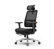 Эргономичное компьютерное кресло FoxGear NETZ модель M, черный