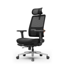Эргономичное компьютерное кресло FoxGear NETZ модель M, черный
