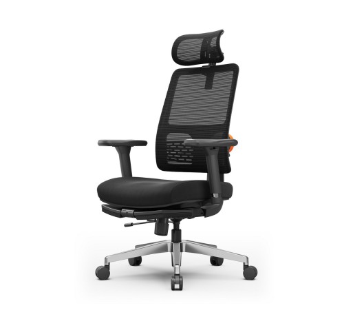 Эргономичное компьютерное кресло FoxGear NETZ модель M, черный