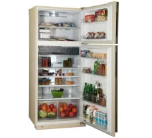 Холодильник Sharp SJ-XE59PMBE бежевый двухкамерный 430/148л морозилка сверху