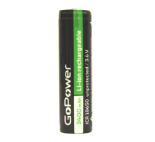 Аккумулятор Li-ion GoPower 18650 (Pan. NCR18650B) PC1 3.6V 3400mAh без защиты плос.конт. (1/96/192) Аккумулятор Li-ion GoPower 18650 (Pan. NCR18650B) без защиты с плоским контактом (00-00015349)