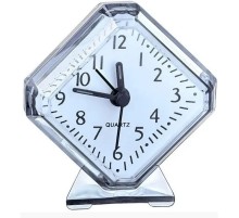Perfeo Quartz часы-будильник "PF-TC-002", ромб. 7,5*8,5 см, белые