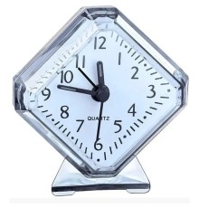 Perfeo Quartz часы-будильник "PF-TC-002", ромб. 7,5*8,5 см, белые