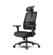 Эргономичное компьютерное кресло FoxGear NETZ модель E, черный
