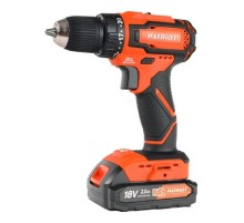 PATRIOT BR 207UES BL Дрель-шуруповерт аккумуляторная [180301507] { две АКБ Li-Ion, 18В, 2,0 Ач, 38Нм, 2 скорости, кейс, БЕСЩЕТОЧНЫЙ ЭД }