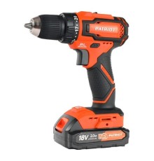 PATRIOT BR 207UES BL Дрель-шуруповерт аккумуляторная [180301507] { две АКБ Li-Ion, 18В, 2,0 Ач, 38Нм, 2 скорости, кейс, БЕСЩЕТОЧНЫЙ ЭД }