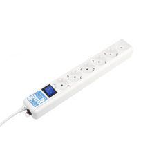 Power Cube Фильтр-удлинитель PRO white (3,0 м, 6 розеток, LC контур, 16А/3,5кВт) (SPL(5+1)-16B-P-3М)