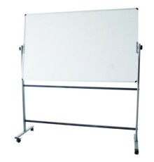 Доска магнитно-маркерная Deli E7882 лак белый 90x120см алюминиевая рама сталь на роликах двухсторонняя