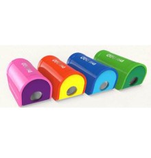 Точилка для карандашей ручная Deli E0545 Neon 1 отверстие пластик ассорти туба