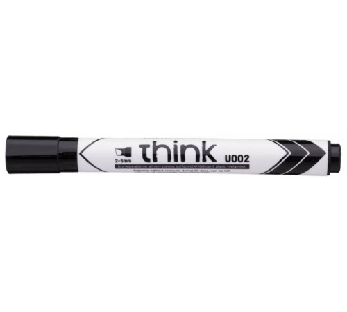 Маркер для досок Deli EU00220 Think скошенный пиш. наконечник 2-5мм черный