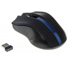 Мышь Оклик 615MW черный/синий оптическая (1000dpi) беспроводная USB (2but)