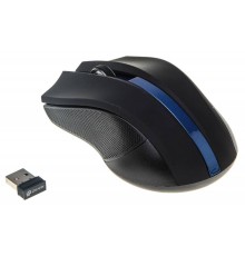 Мышь Оклик 615MW черный/синий оптическая (1000dpi) беспроводная USB (2but)