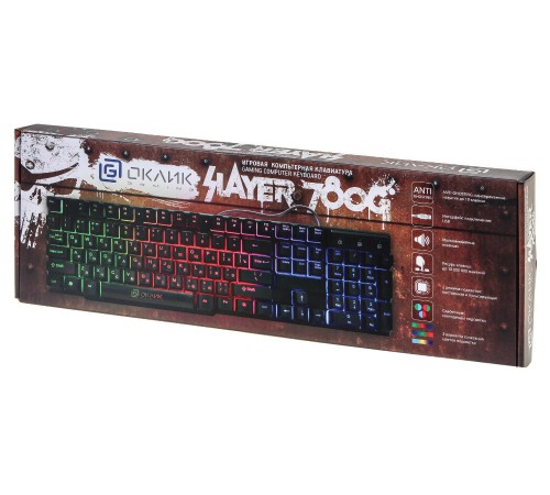 Клавиатура Оклик 780G SLAYER черный USB for gamer LED Клавиатура Оклик 780G SLAYER черный USB for gamer LED