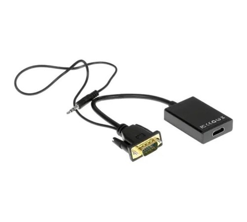 Cablexpert A-VGA-HDMI-01 Адаптер VGA (M) + аудио-> HDMI (F), 0.15 м, питание от USB Cablexpert A-VGA-HDMI-01 Адаптер VGA (M) + аудио-> HDMI (F), 0.15 м, питание от USB