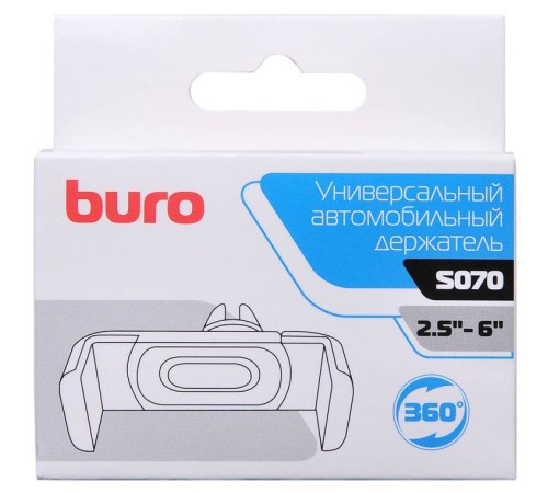 Держатель Buro S070 черный для смартфонов 2.5-6" Держатель Buro S070 черный для смартфонов 2.5-6"
