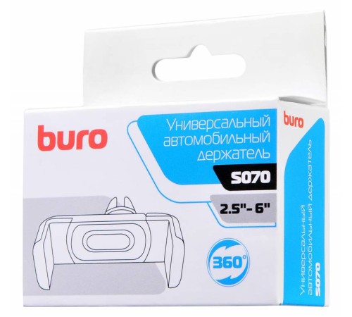 Держатель Buro S070 черный для смартфонов 2.5-6" Держатель Buro S070 черный для смартфонов 2.5-6"