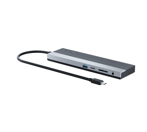 Док-станция Docking Station WAVLINK USB-C Triple Display /85W PowerDelivery/2xUSB3.0/2xUSB2.0/1xUSB C/1xDP/2xHDMI/1xGigabit LAN/1xAudio In/Out/1xSD/Micro SD CardReader (WL-UMD08)