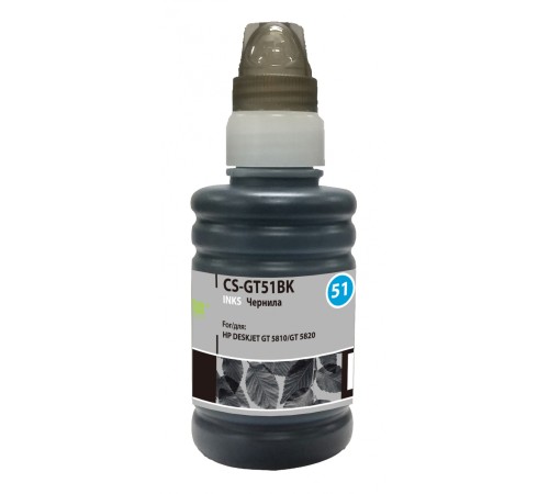 Чернила Cactus CS-GT51BK M0H57AE черный 100мл для DeskJet GT 5810/5820/5812/5822