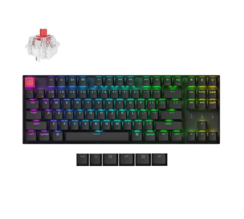 Беспроводная механическая клавиатура QMK Keychron K8 (Version 2), 87 клавиш, RGB подсветка, Keychron Red Switch (копия)