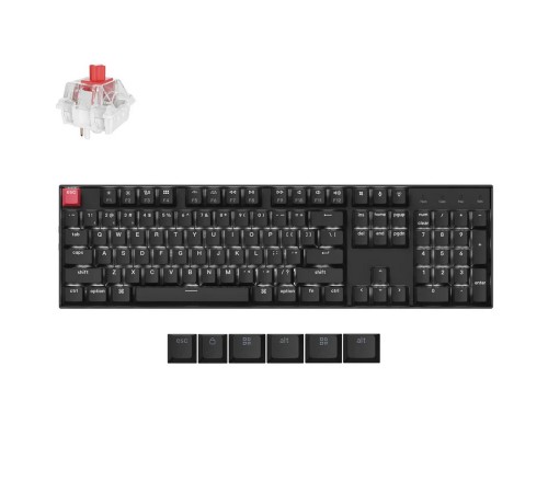 Беспроводная механическая клавиатура QMK Keychron K10 (Version 2), 104 клавиши, RGB подсветка, Keychron Red Switch