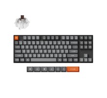 Беспроводная механическая клавиатура QMK Keychron K8 Max, 87 клавиш, RGB подсветка, Hot-swap, алюм.рамка Keychron Brown Switch