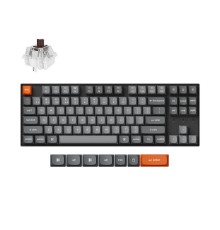 Беспроводная механическая клавиатура QMK Keychron K8 Max, 87 клавиш, RGB подсветка, Hot-swap, алюм.рамка Keychron Brown Switch