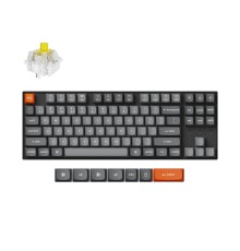 Беспроводная механическая клавиатура QMK Keychron K8 Max, 87 клавиш, RGB подсветка, Hot-swap, алюм.рамка Keychron Banana Switch