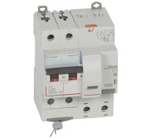 Legrand 411160 Автоматический выключатель дифференциального тока DX? 6000 - 10 кА - тип характеристики С - 2П - 230 В~ - 25 А - тип  A С  - 30 мА - 4 модуля