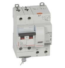Legrand 411160 Автоматический выключатель дифференциального тока DX? 6000 - 10 кА - тип характеристики С - 2П - 230 В~ - 25 А - тип  A С  - 30 мА - 4 модуля