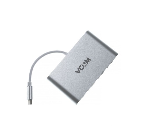 Кабель-адаптер USB3.1 Type-CM-->HDMI+USB3.0+RJ45+PD charging  VCOM <CU455> (CU455)