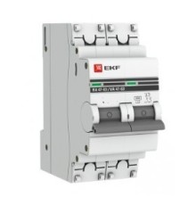 EKF mcb4763-2-01D-pro Автоматический выключатель 2P 1А (D) 4,5kA ВА 47-63 EKF PROxima