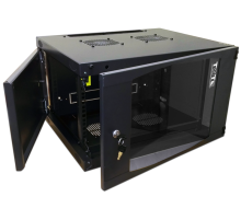 Шкаф настенный Next, 18U 550x450, стеклянная дверь, черный (TWT-CBWNG-18U-6x4-BK)