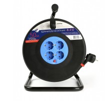 Smart buy SBE-16-4-50-Z Удлинитель на катушке 4 гнезда 50м с заземлением и предохранителем ПВС 3*1,5 16А/3,5кВт