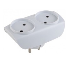 ЭРА C0045520 Разветвитель SP-2-W белый 2гн, без заземл