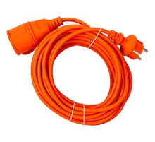 Iek WUP10-10-K09-44 Шнур УШ-01РВ оранж. с вилкой и розеткой 2Р+РЕ/10 метров 3х1,0 мм2 IP44 IEK