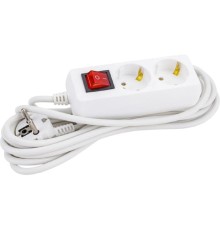 Iek WYP10-16-02-05-ZK-N Удлинитель У02К-выкл. 2 места 2Р+РЕ/5 метров 3х1мм2 16А/250 IEK