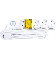 Iek WYP53-16-05-05-ZK Удлинитель У05В с выключателем 5 мест 2P+PE/5м 3х1,5мм2 16А/250В UNO