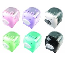 Точилка для карандашей ручная Deli Piggy E0557 1 отверстие пластик ассорти дисплей