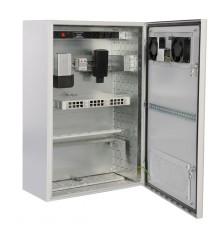 Шкаф коммутационный ЦМО (ШТВ-Н-15.6.3-4ААА) настенный 15U 600x330мм пер.дв.металл несъемн.бок.пан. 57кг серый 220мм 44кг 760мм IP65 уличный всепогодный