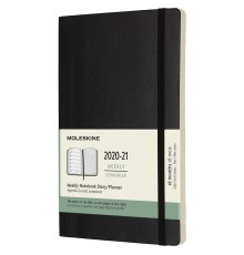 Еженедельник Moleskine ACADEMIC SOFT WKNT Large 130х210мм датир.18мес 208стр. мягкая обложка черный