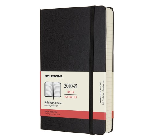 Ежедневник Moleskine ACADEMIC Large 130х210мм датир.18мес 592стр. черный