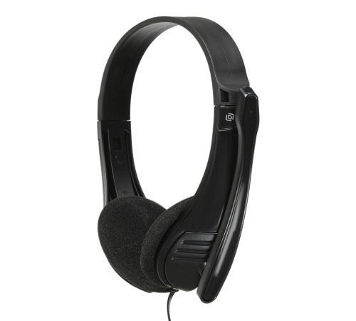 Наушники с микрофоном Оклик HS-M150 черный 2.2м накладные оголовье (NO-003N)