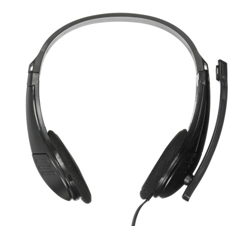 Наушники с микрофоном Оклик HS-M150 черный 2.2м накладные оголовье (NO-003N)