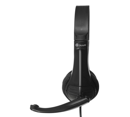 Наушники с микрофоном Оклик HS-M150 черный 2.2м накладные оголовье (NO-003N)