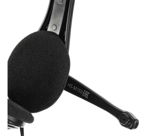 Наушники с микрофоном Оклик HS-M150 черный 2.2м накладные оголовье (NO-003N)