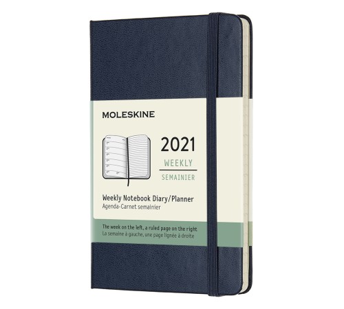 Еженедельник Moleskine CLASSIC WKNT Pocket 90x140мм 144стр. синий сапфир