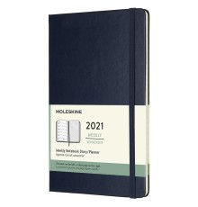 Еженедельник Moleskine CLASSIC WKNT Large 130х210мм 144стр. синий сапфир